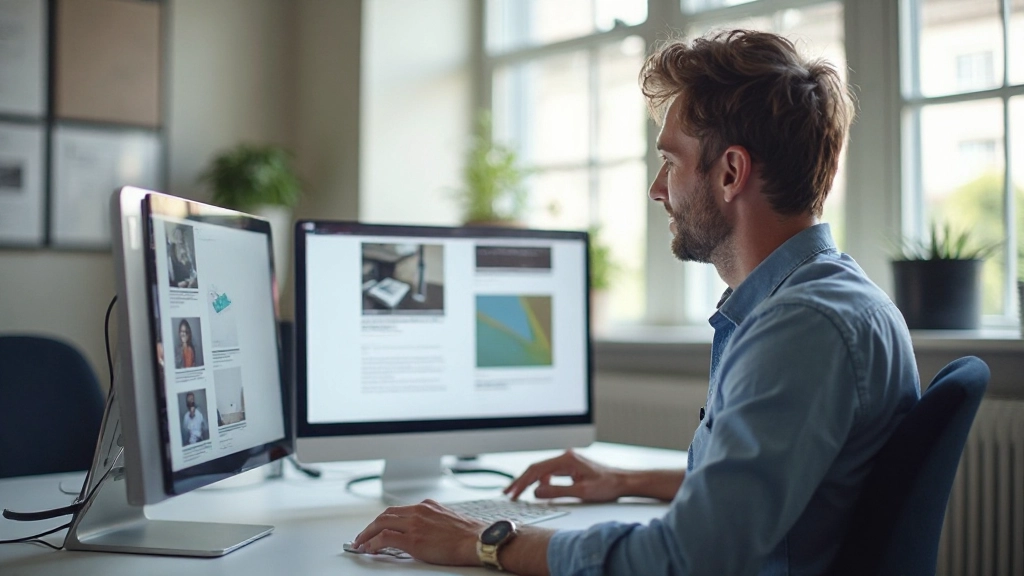 Modern website interface design with clean typography and organized layout structure