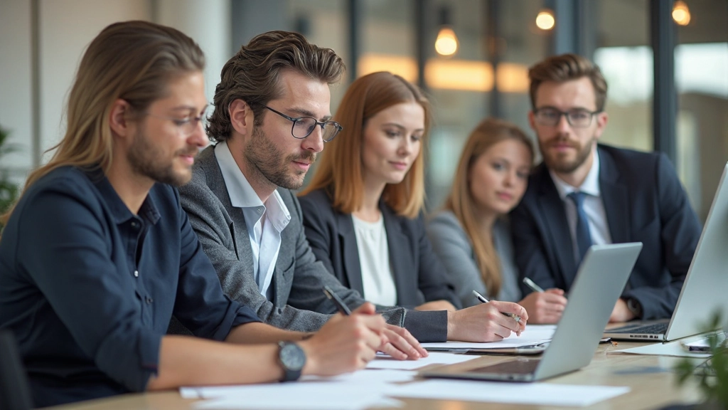 Diverse groep mensen die computers gebruiken in verschillende instellingen, inclusief personen met verschillende toegankelijkheidsbehoeften