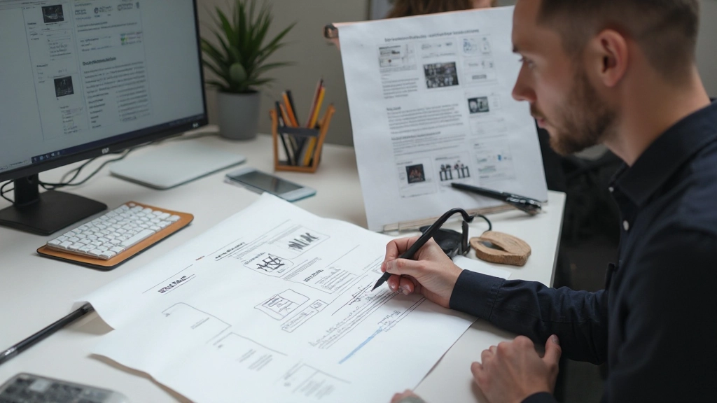 Whitespace and visual hierarchy in responsive website design mockup