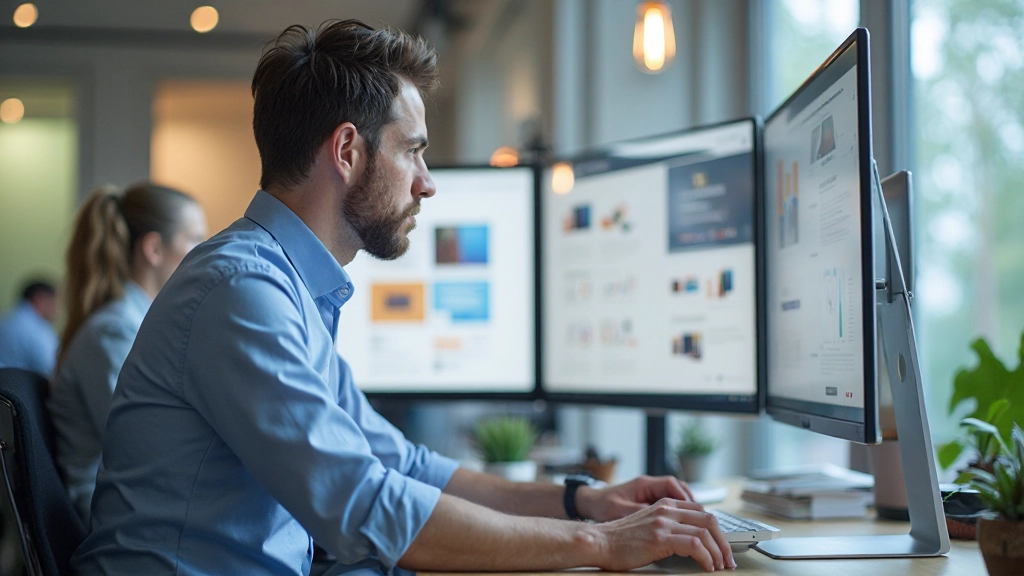 Professioneel webdesign scherm met responsieve layout voor verschillende apparaten